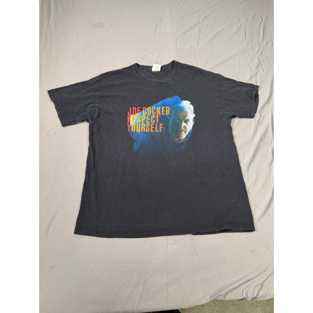 Joe Cocker Respect Yourself 2002 Tour Shirt Mens XXL Black Concert Tee Graphic
